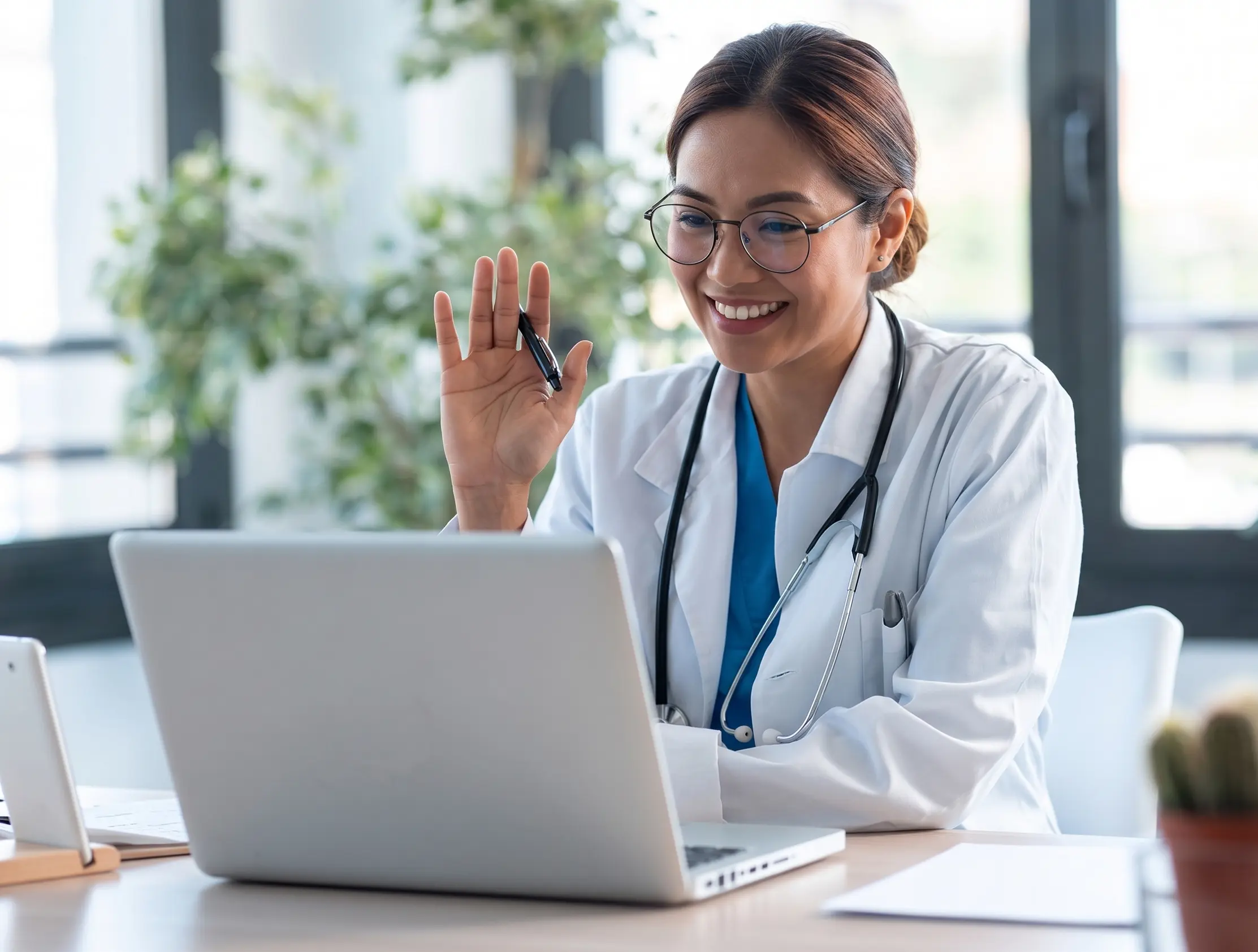 Virtual assistant supporting a healthcare practice remotely